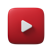 YouTube social media icon, clickable